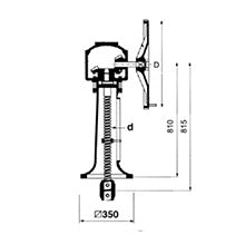 Pedestal Manobra com Engrenagens