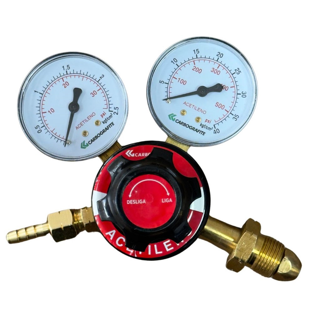 Regulador de Pressão Série 600 Cilindro Acetileno - Produto Novo