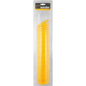 Mangueira/tubo poliuretano amarelo, espiral, conector 1/4"NPT macho, 6,5 mm x 10,0 mm, com 10,0 m, VONDER