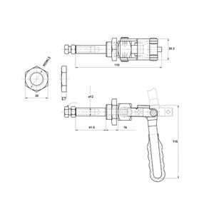 Grampo de aperto rápido tipo torpedo, GTPV 130 VONDER