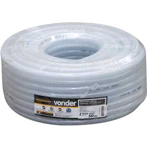Mangueira PVC cristal trançada, VPT, 250 libras, 1/2" VONDER