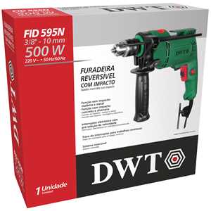 Furadeira de impacto 3/8", 500 W, 220 V~, FID 595N DWT