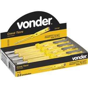 Chave teste, caixa com 12 peças, 140 mm, VONDER