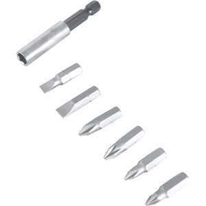Jogo de bits/ponteiras, com 7 peças, encaixe sextavado 1/4", VONDER