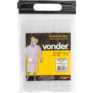 Capa de PVC laminado, sem forro, transparente, tamanho GG, VONDER