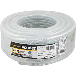 Mangueira PVC cristal trançada, VPT, 250 libras, 3/8" VONDER