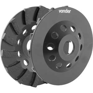 Rebolo diamantado, 125 mm turbo, para lixadeira de concreto, LCV 1010, VONDER