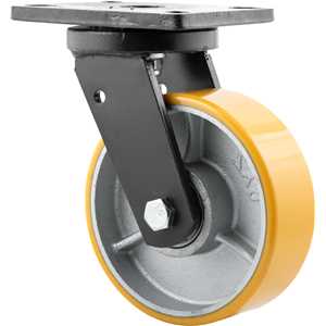 Rodízio giratório industrial 6", de poliuretano e ferro fundido, VONDER