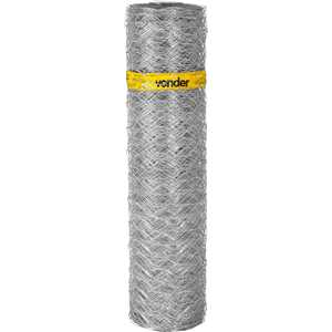 Tela metálica hexagonal, mangueirão, malha 3", 18 BWG x 1 m, com 50 m, VONDER