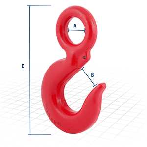 Gancho olhal em aço, 3,00 T - 1/2", sem trava, pintado, VONDER