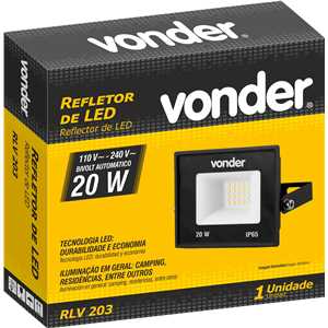 Refletor de LED, 20 W, RLV 203 VONDER