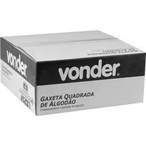 Gaxeta de algodão, quadrada, ensebada, 5/16", VONDER