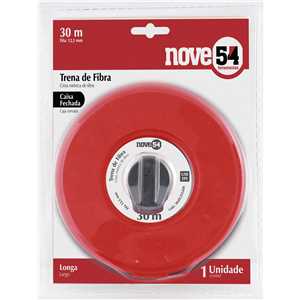 Trena de fibra longa, caixa fechada, com 30 m, NOVE54
