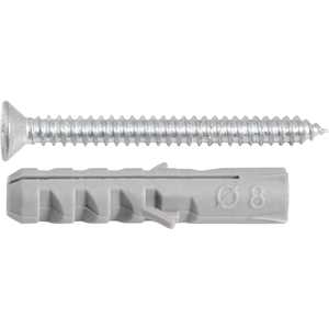 Parafuso autoatarraxante, 4,8 mm x 50,0 mm, cabeça chata, phillips, com bucha 8 mm, VONDER
