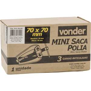 Saca-polia mini com 03 garras articuladas, 70 mm x 70 mm, VONDER