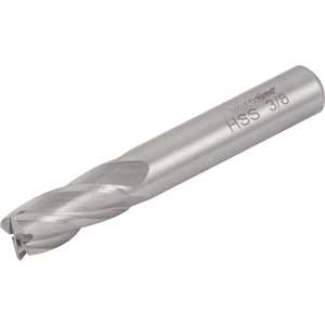 Fresa de topo, em aço rápido, 1/2", com 4 cortes, ANSI B94.11, VONDER