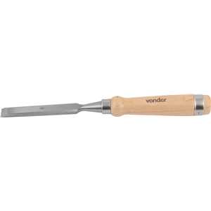 Formão chanfrado reto 3/8", com cabo em madeira, VONDER