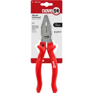 Alicate universal 8", aço carbono polido, sem isolação, NOVE54
