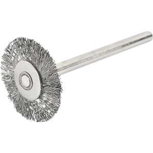 Escova circular com haste para microrretífica, em inox, 20 mm, VONDER