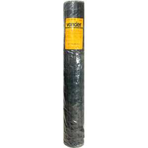 Tela alambrado, verde, malha 10 cm x 5 cm, fio 2,5 mm, com 2,0 m x 25 m (altura x comprimento), VONDER