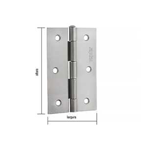 Dobradiça para porta 3.1/2", em ferro polido, VONDER