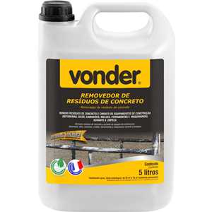 Removedor de resíduos de concreto, 5 litros, VONDER