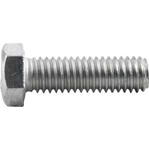 Parafuso sextavado zincado 3/8" x 1.1/4", UNC, rosca total, VONDER
