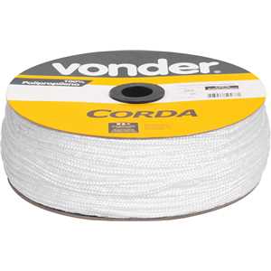 Corda multifilamento trançada 3,0 mm x 625 m, branca, em carretel, VONDER