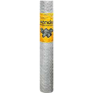Tela metálica hexagonal, galinheiro, malha 2", 18 BWG x 1,8 m, com 50 m, VONDER