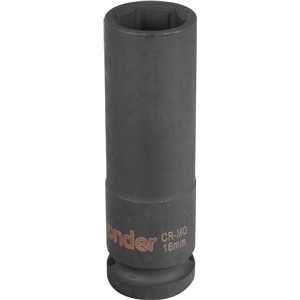 Soquete sextavado longo de impacto, 16 mm, encaixe de 1/2", VONDER