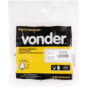 Ponta montada A-38 haste 1/4" VONDER