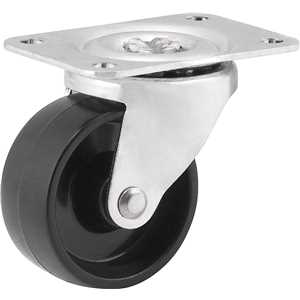 Rodízio giratório leve 1.9/16", de nylon, preto, VONDER