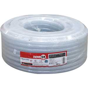 Mangueira PVC cristal trançada, PTN, 250 libras, 1/2" NOVE54