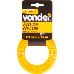Fio de nylon, 1,8 mm x 15 m, redondo, VONDER