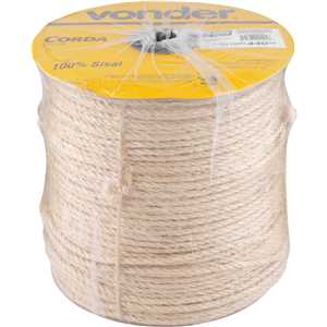 Corda de sisal 6 mm x 440 m, 3 pernas, VONDER