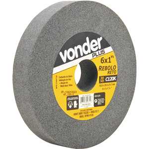Rebolo reto 6" x 1" 39 CVD grão 120 verde VONDER PLUS