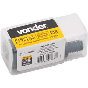 Parafuso de tração, M8, para rebitador manual de rosca, VONDER