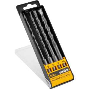 Jogo de brocas SDS PLUS de 5 mm a 10 mm, com 4 peças, VONDER