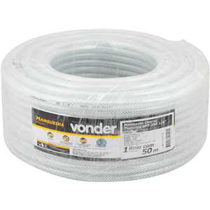 Mangueira PVC cristal trançada, VPT, 250 libras, 1/4" VONDER