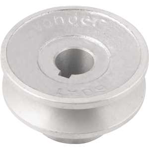 Polia de alumínio 1 canal, perfil A, 60 mm com furo de 5/8" - 15,9 mm, VONDER