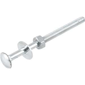 Parafuso francês zincado, 1/4" x 3.1/2", com porca e arruela, cartela com 4 conjuntos, VONDER