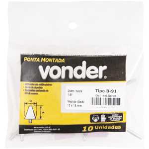 Ponta montada B-91 haste 1/8" VONDER
