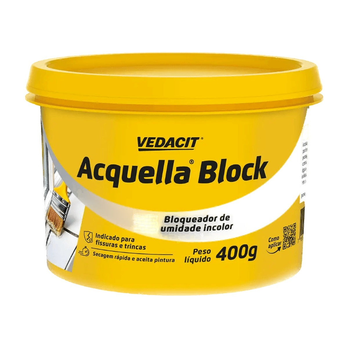 Resina de poliuretano incolor Acquella Block Vedacit para vedar e colar fissuras