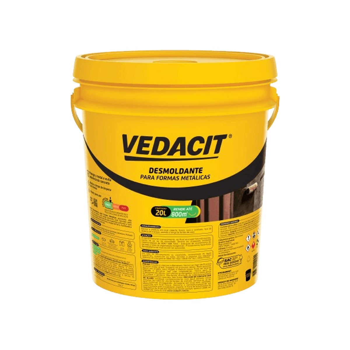 Desmoldante Vedacit para forma metálica de concreto 20 L