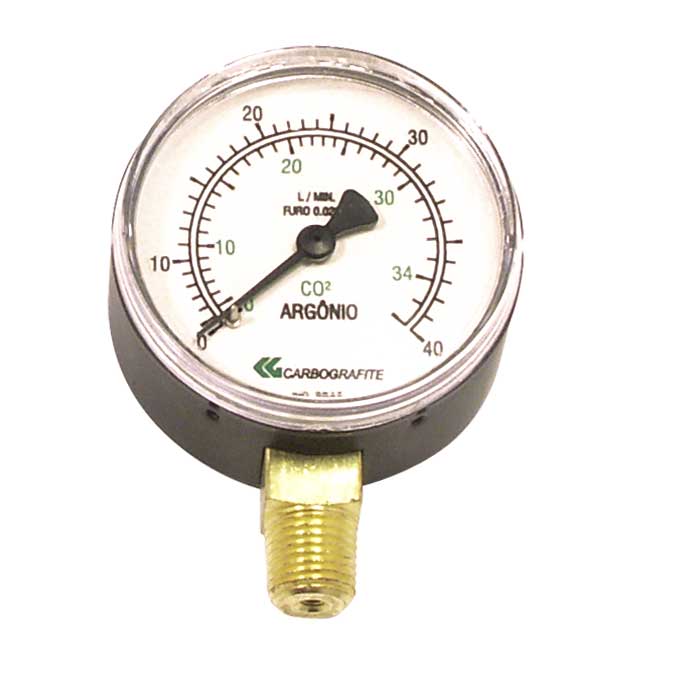 Manômetro AP Acetileno 0-40kg