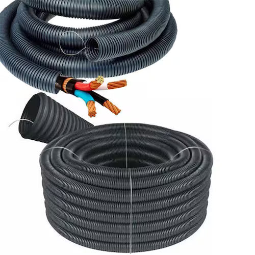 ELETRODUTO AN (PEAD) 1" (preto) com guia - Embalagem: 50 metros