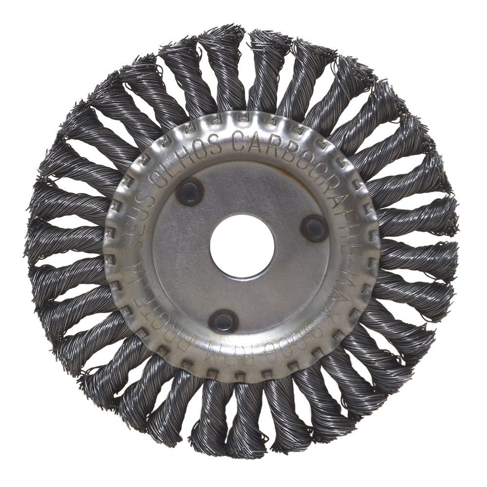 Escova Circular Trançada Inox 4½” x 1/2” x 7/8”