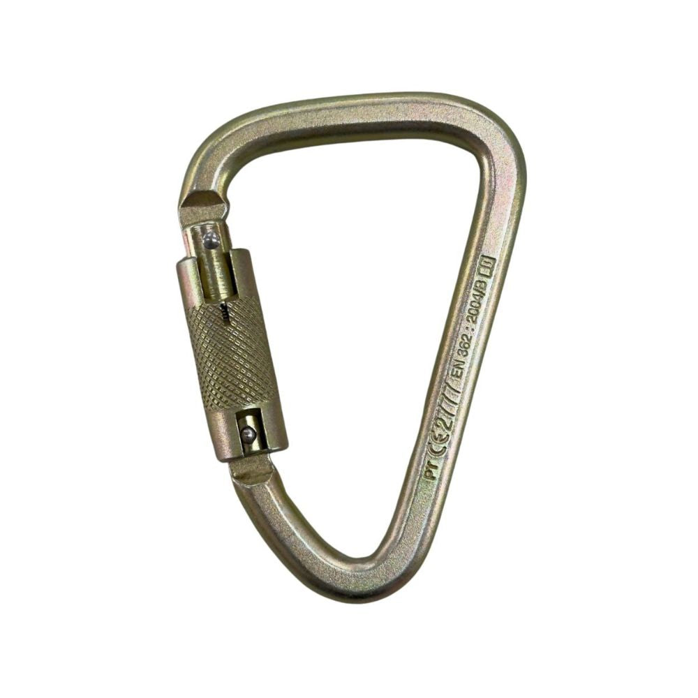 Mosquetão Aço Tipo Pera Tripla Trava CG256 (abertura 24mm) - Carbografite