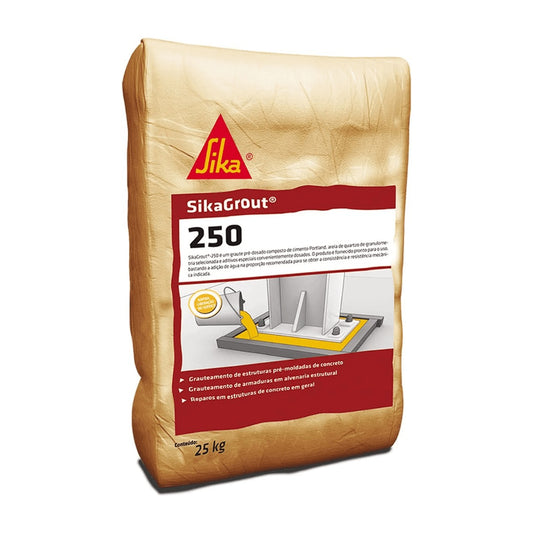 Graute cimentício Sikagrout 212 para reparo e fixação 25 kg