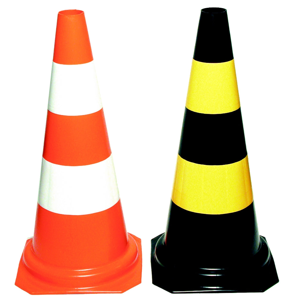 Cone de Sinalização CG 75018 (preto/amarelo) - Altura: 750mm